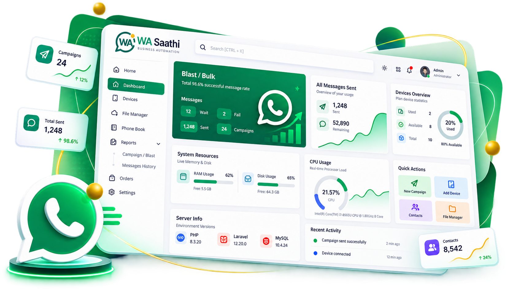 hero dashboard